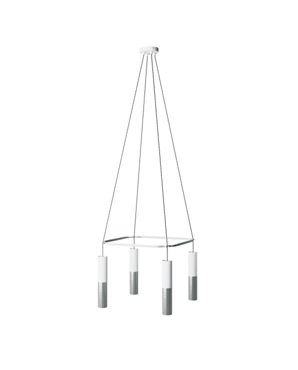 Lustre Cage avec 4 bras Tub-E14 Double