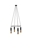 4 Pendels Cage Tub-E14 Split color Lamp