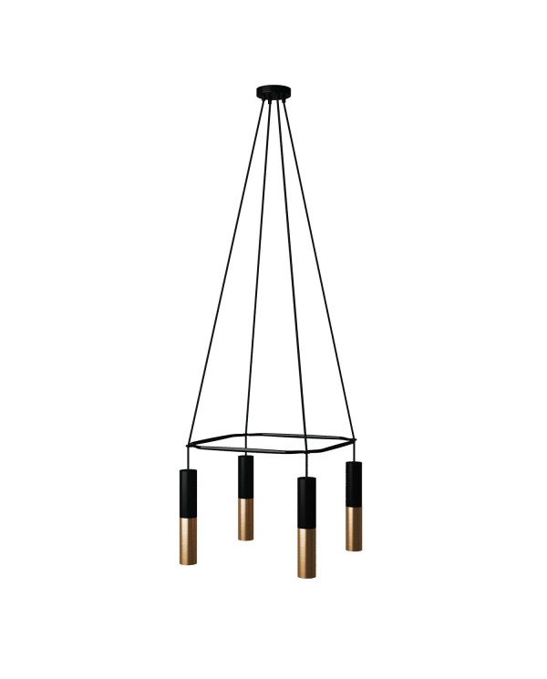 Lustre Cage avec 4 bras Tub-E14 Double