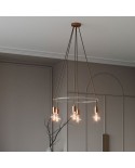 6 Pendels Cage Globe Lamp