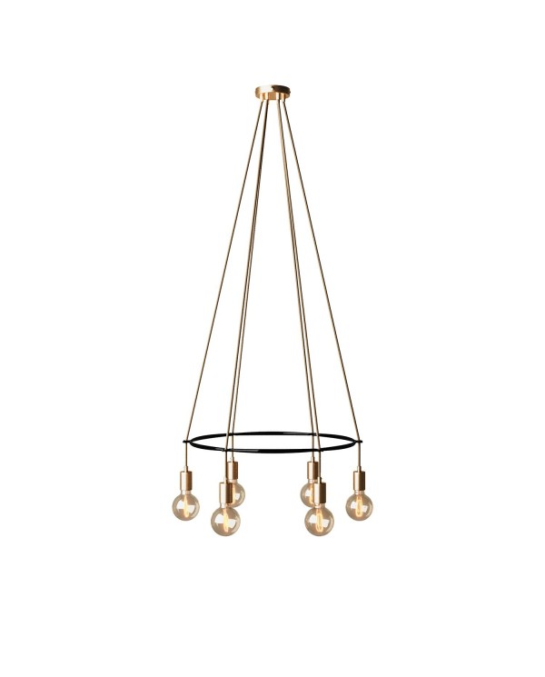 Lustre Cage avec 6 bras Globo