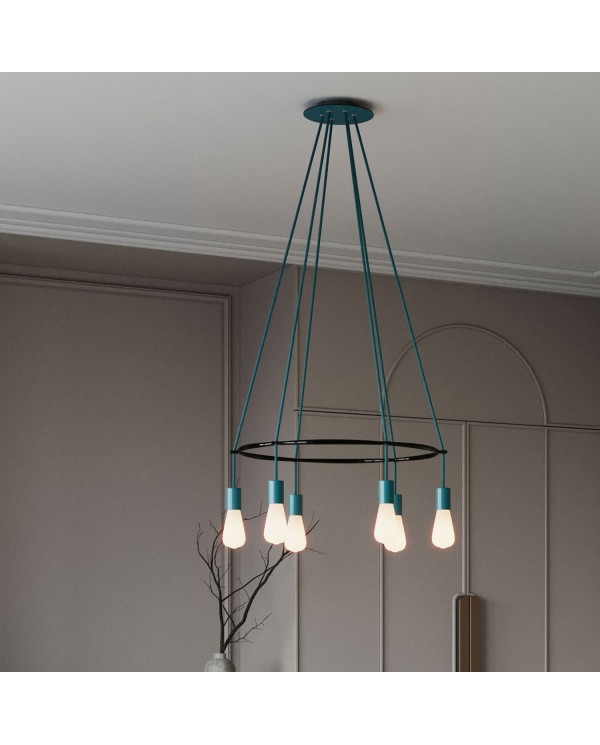 Lustre Cage avec 6 bras Edison ST64