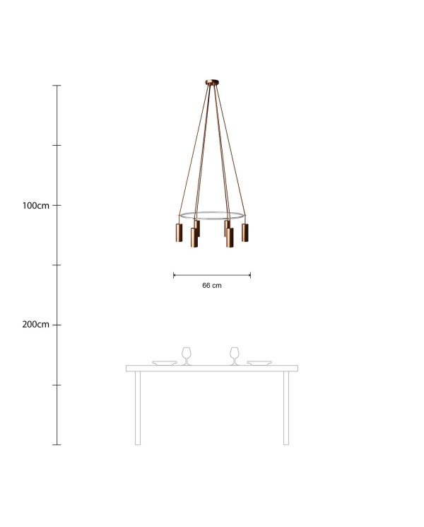 Lustre Cage avec 6 bras Tub-E14