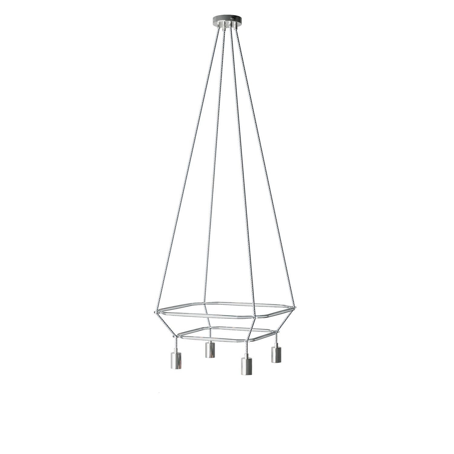 Lustre 2 Cage avec 4 bras Bona Pastel