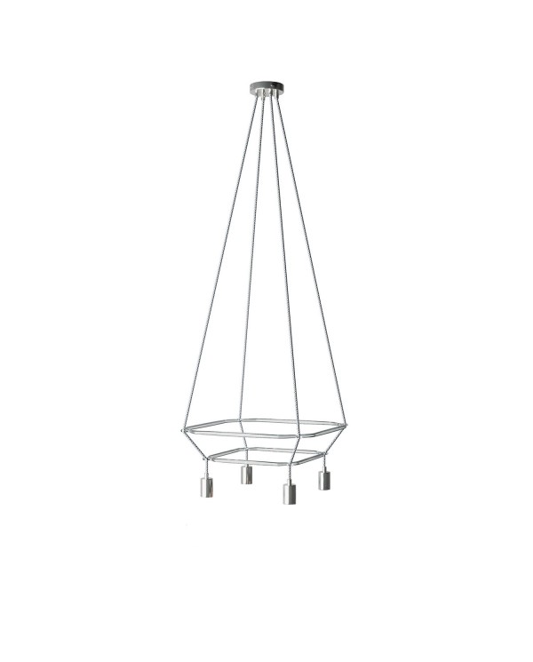 Lustre 2 Cage avec 4 bras Bona Pastel