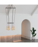 Lustre 2 Cage avec 6 bras Globo