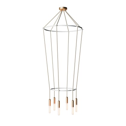 Lustre 2 Cage avec 6 bras P-Light