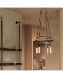 Lustre 3 Cage avec 4 bras Tub-E14