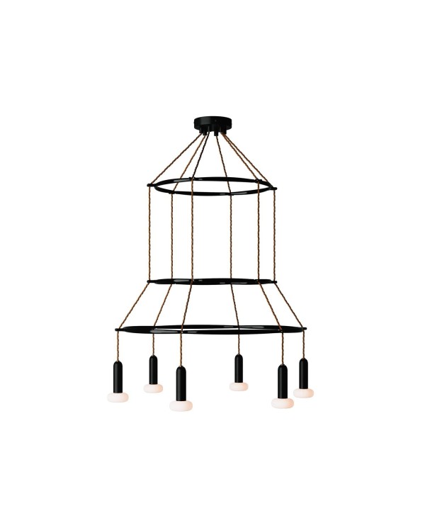 Lustre 3 Cage avec 6 bras P-Light Dash