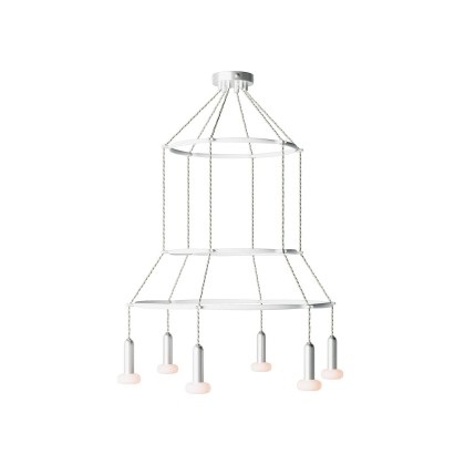 6 Pendels 3 Ringen Cage P-Light Dash Lamp