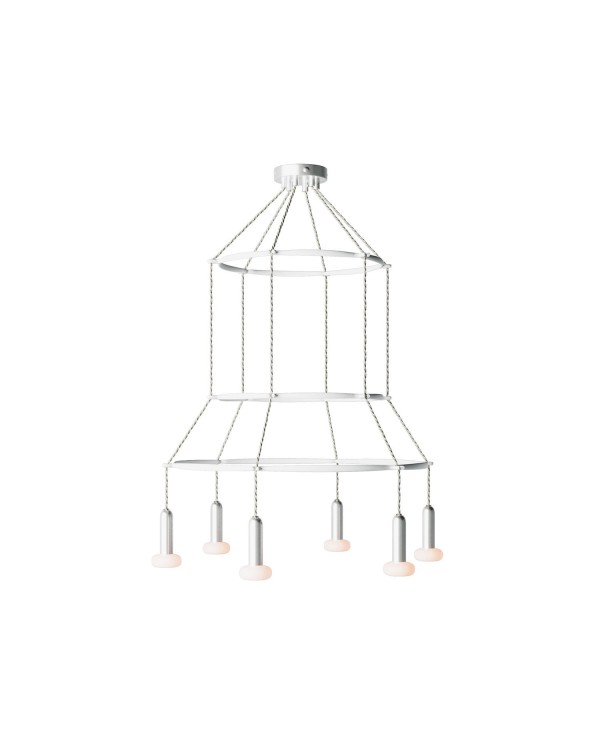 6 Pendels 3 Ringen Cage P-Light Dash Lamp