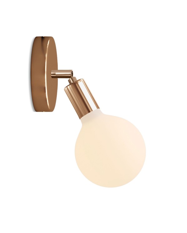 Lampe Fermaluce Snodo en métal avec ampoule Globo Porcelaine