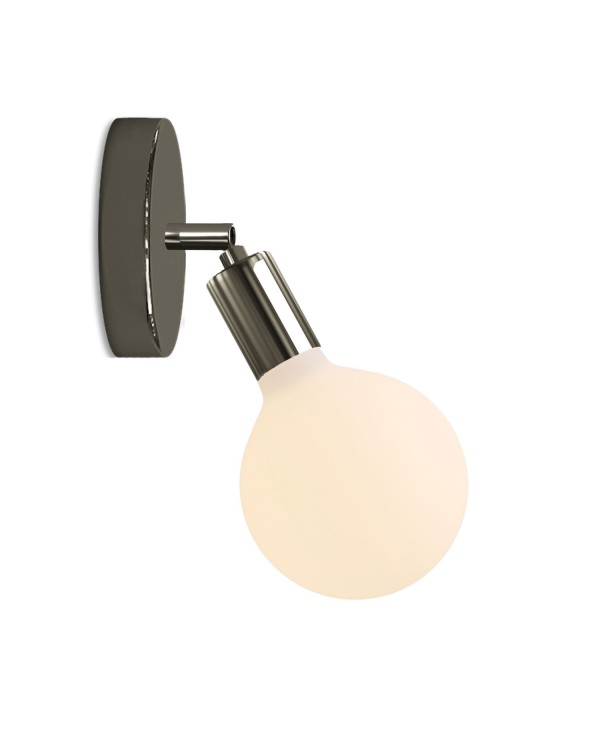 Lampe Fermaluce Snodo en métal avec ampoule Globo Porcelaine