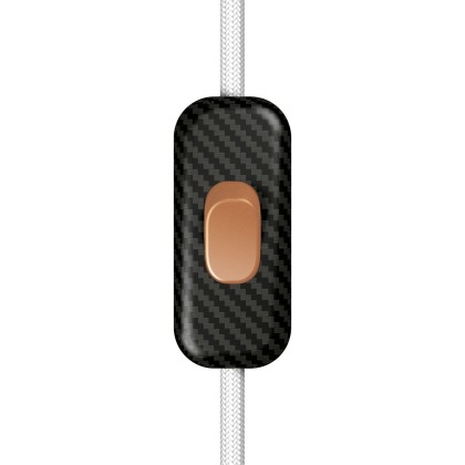 Interrupteur unipolaire Creative Switch couleur fibre de carbone - Cuivre