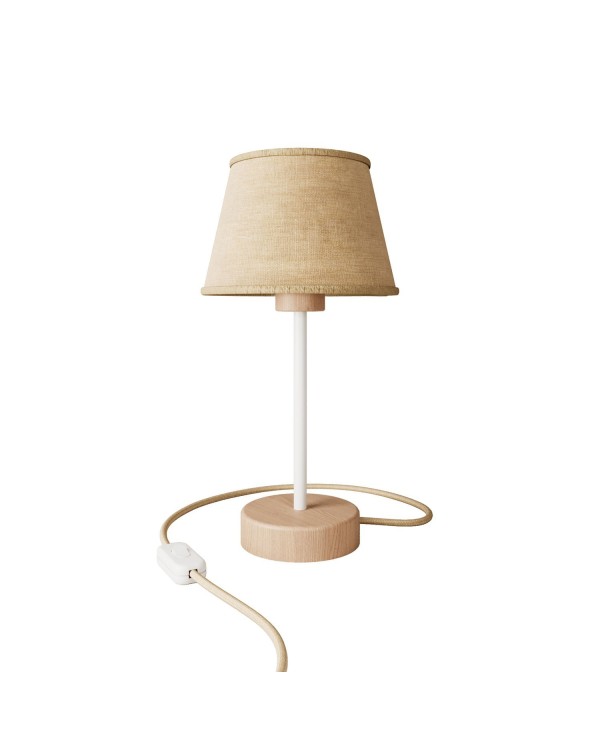 Lampe de table en bois avec abat-jour Impero - Alzaluce Wood