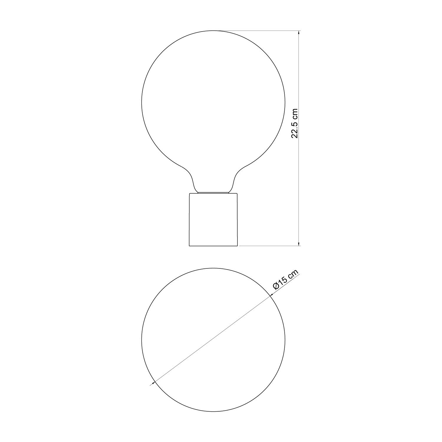 Armatuur met LED lichtbron met porseleineffect - IP44 waterdicht