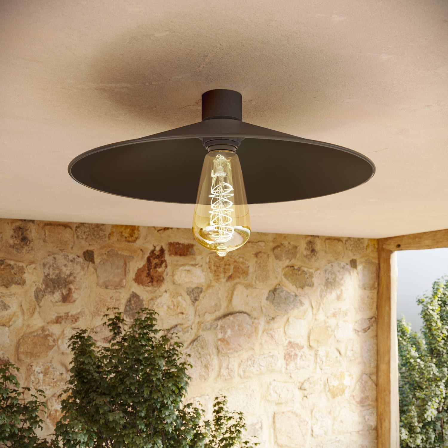 Lampe de plafond avec abat-jour en métal Swing - Waterproof IP44