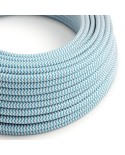 UV-bestendige ronde elektrische kabel met Turquoise SZ11 stoffen voering voor buitengebruik - Compatibel met Eiva Outdoor IP65