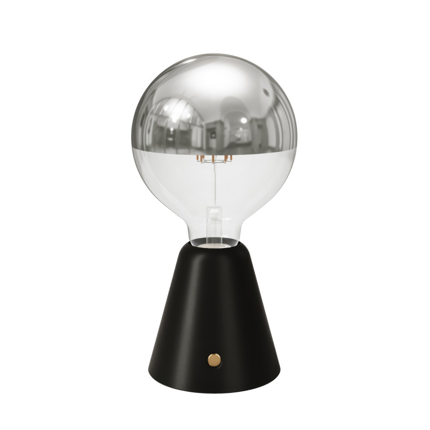 Draagbare en oplaadbare Cabless01 LED-lamp met zilveren Half Sphere lichtbron