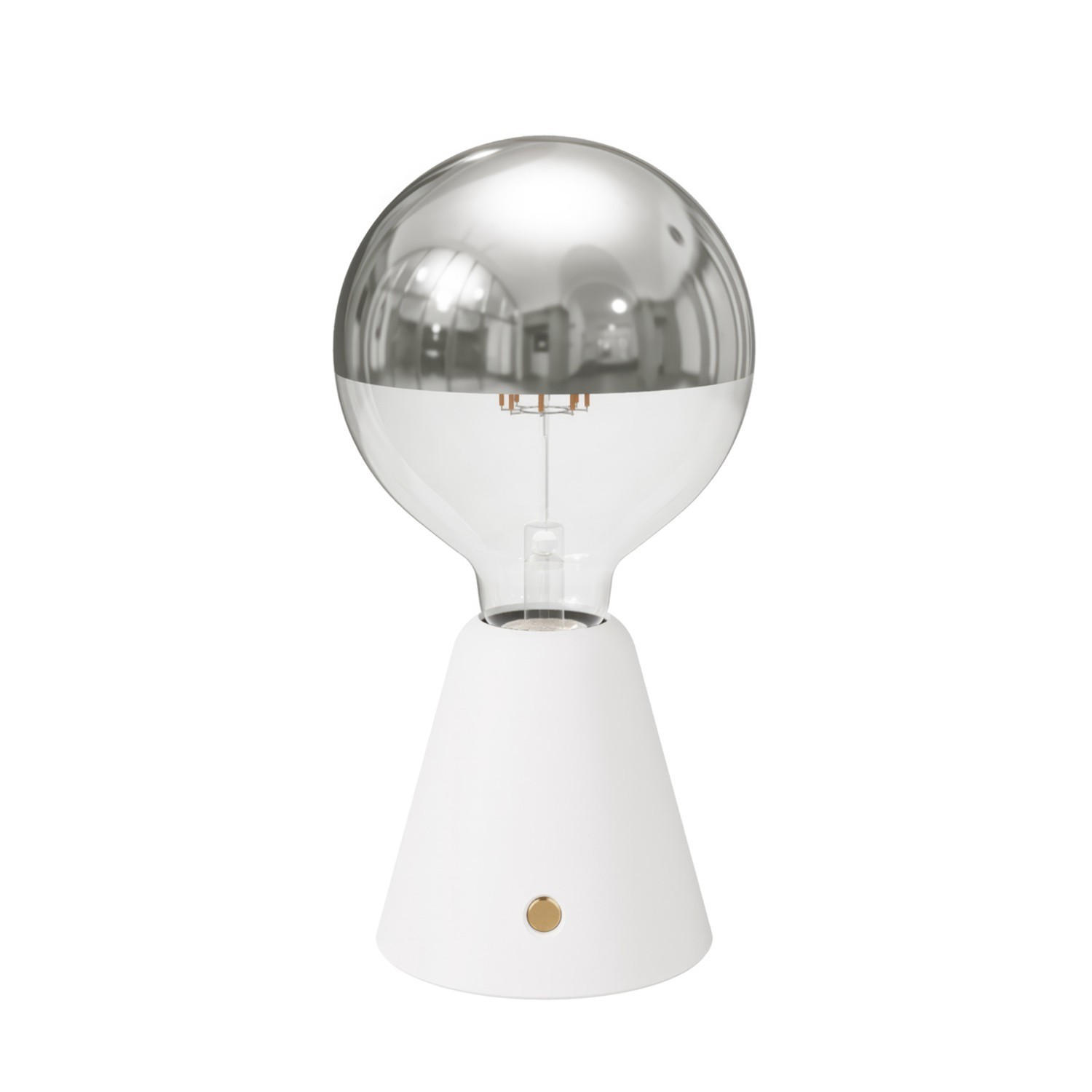 Draagbare en oplaadbare Cabless01 LED-lamp met zilveren Half Sphere lichtbron