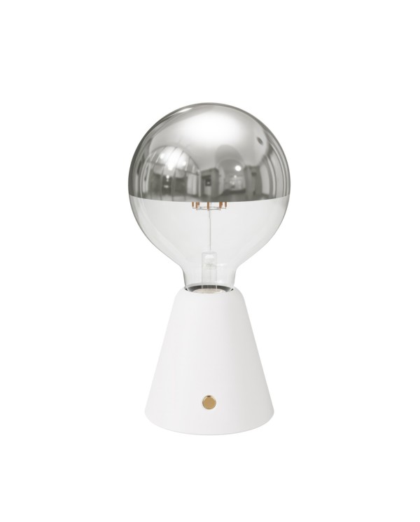 Draagbare en oplaadbare Cabless01 LED-lamp met zilveren Half Sphere lichtbron