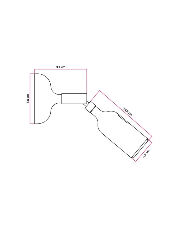 Lampe Fermaluce en silicone avec articulation et interrupteur intégré