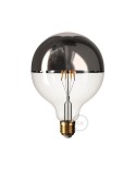 Ampoule LED Globe G125 Demi Sphère Argentée 7W 750Lm E27 2700K Dimmable