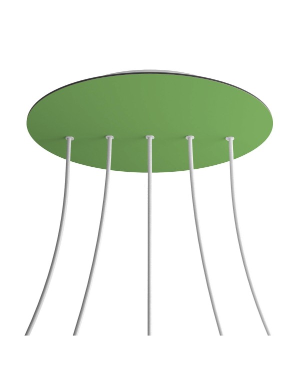 Rosace XXL Rose-One rond de 400 mm de diamètre avec 5 trous alignés et 4 trous latéraux