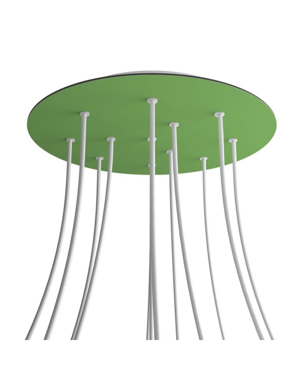 Rosace XXL Rose-One rond de 400 mm de diamètre avec 12 trous et 4 trous latéraux