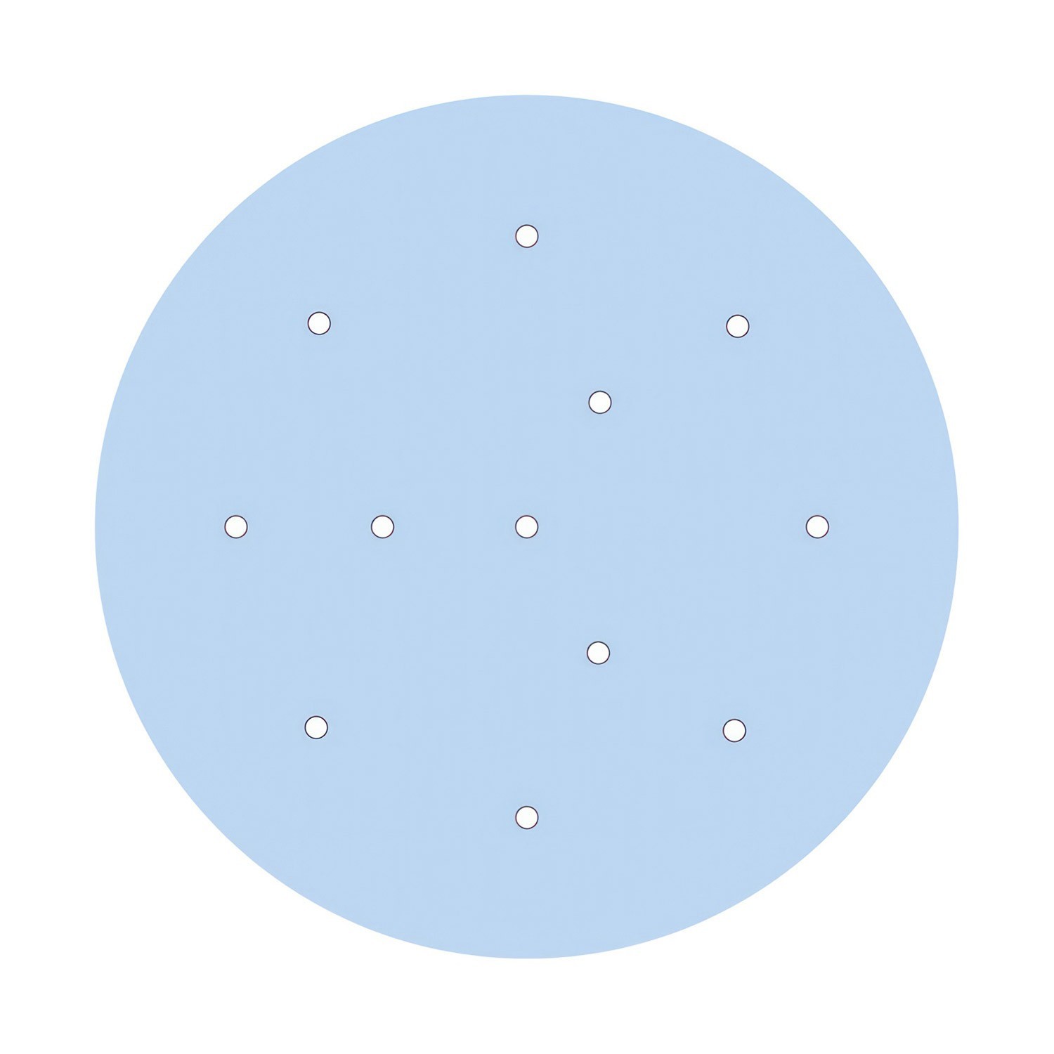 Rosace XXL Rose-One rond de 400 mm de diamètre avec 12 trous et 4 trous latéraux