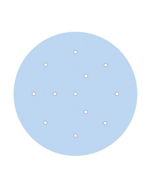 Rosace XXL Rose-One rond de 400 mm de diamètre avec 12 trous et 4 trous latéraux