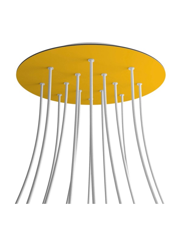 Rosace XXL Rose-One rond de 400 mm de diamètre avec 14 trous et 4 trous latéraux