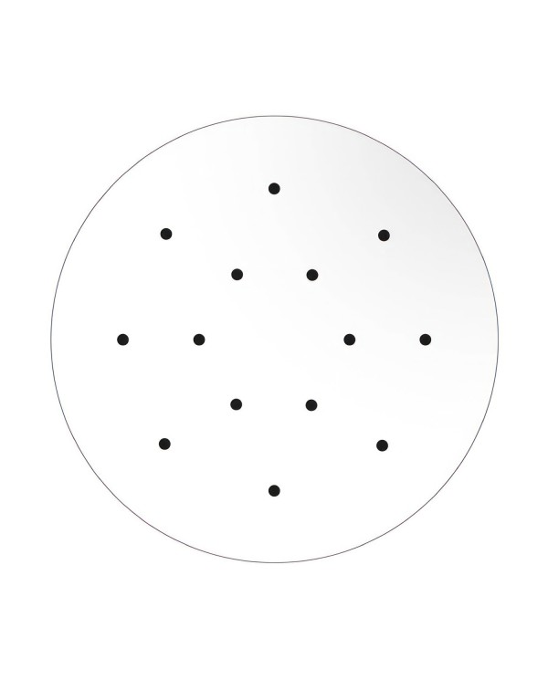 Rosace XXL Rose-One rond de 400 mm de diamètre avec 14 trous et 4 trous latéraux