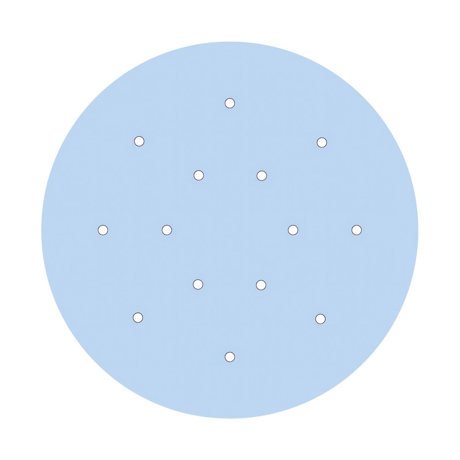 Rosace XXL Rose-One rond de 400 mm de diamètre avec 14 trous et 4 trous latéraux