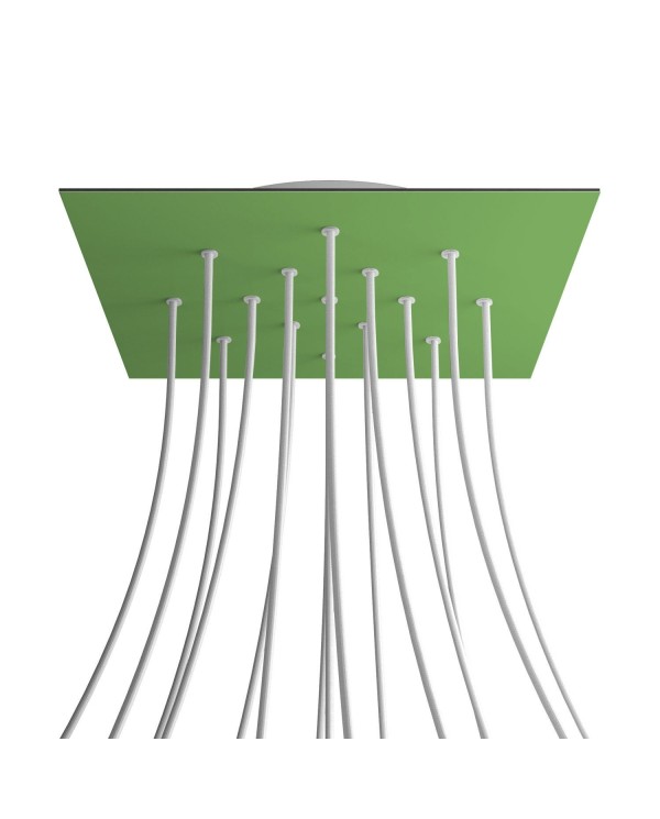 Rose-One compleet vierkant plafondkap-kit 400 mm. met 15 gaten en 4 zijgaten