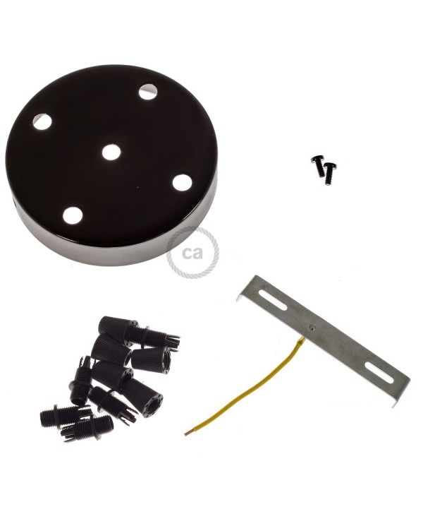 Kit rosace métallique cylindrique à 5 trous