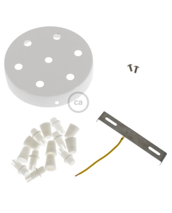 Kit rosace métallique cylindrique à 7 trous