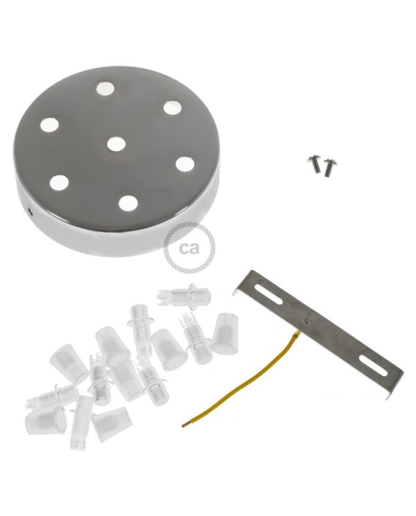 Kit rosace métallique cylindrique à 7 trous