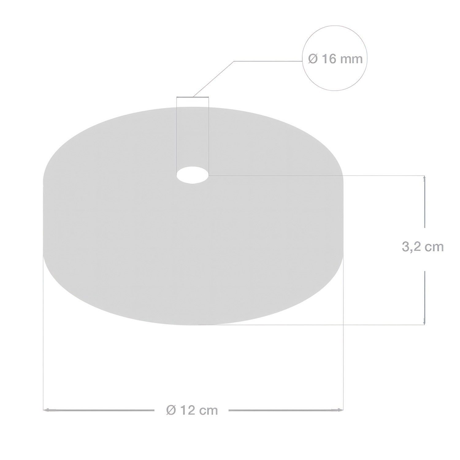 Houten plafondkap kit voor XL snoer