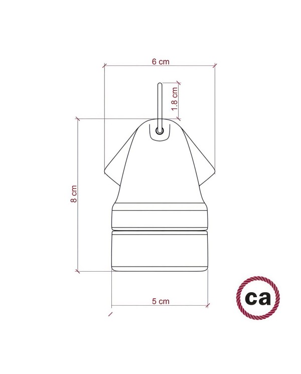 Vintage dubbele ingang porselein E27 fitting