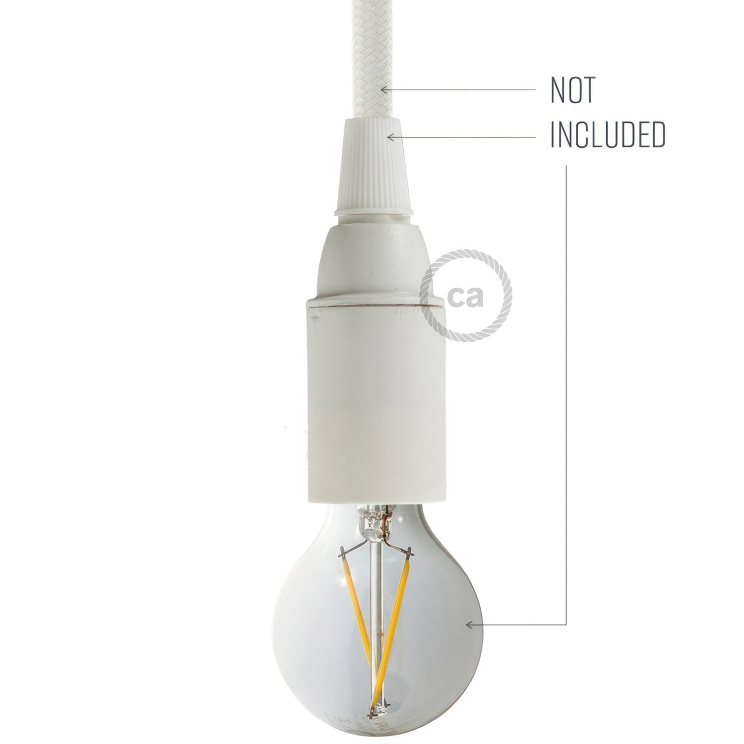 Hard plastic E14 fitting