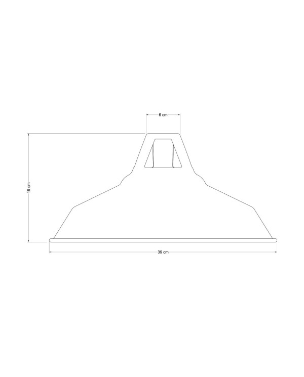 Harbour lampenkap in geëmailleerd metaal met E27 fitting, 38 cm diameter