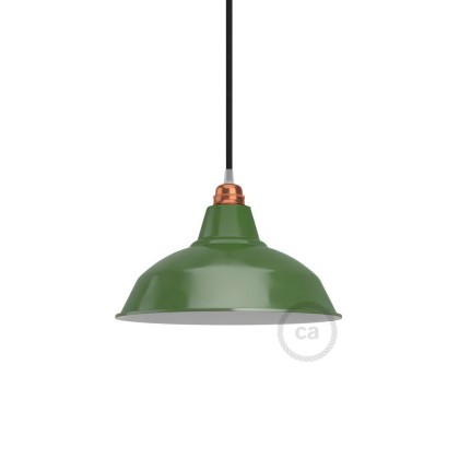 Bistrot lampenkap E27 in geverfd metaal, diameter 30 cm - groen