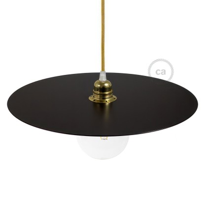 Plat pour suspension Ellepi en fer oversize, diamètre 40 cm, - Made en Italy - Noir