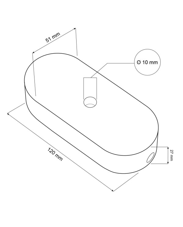 Ovaal houten plafondkap kit