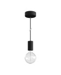 EIVA ELEGANT Suspension d'extérieur avec 1,5m câble textile, rosace et douille en silicone étanche IP65