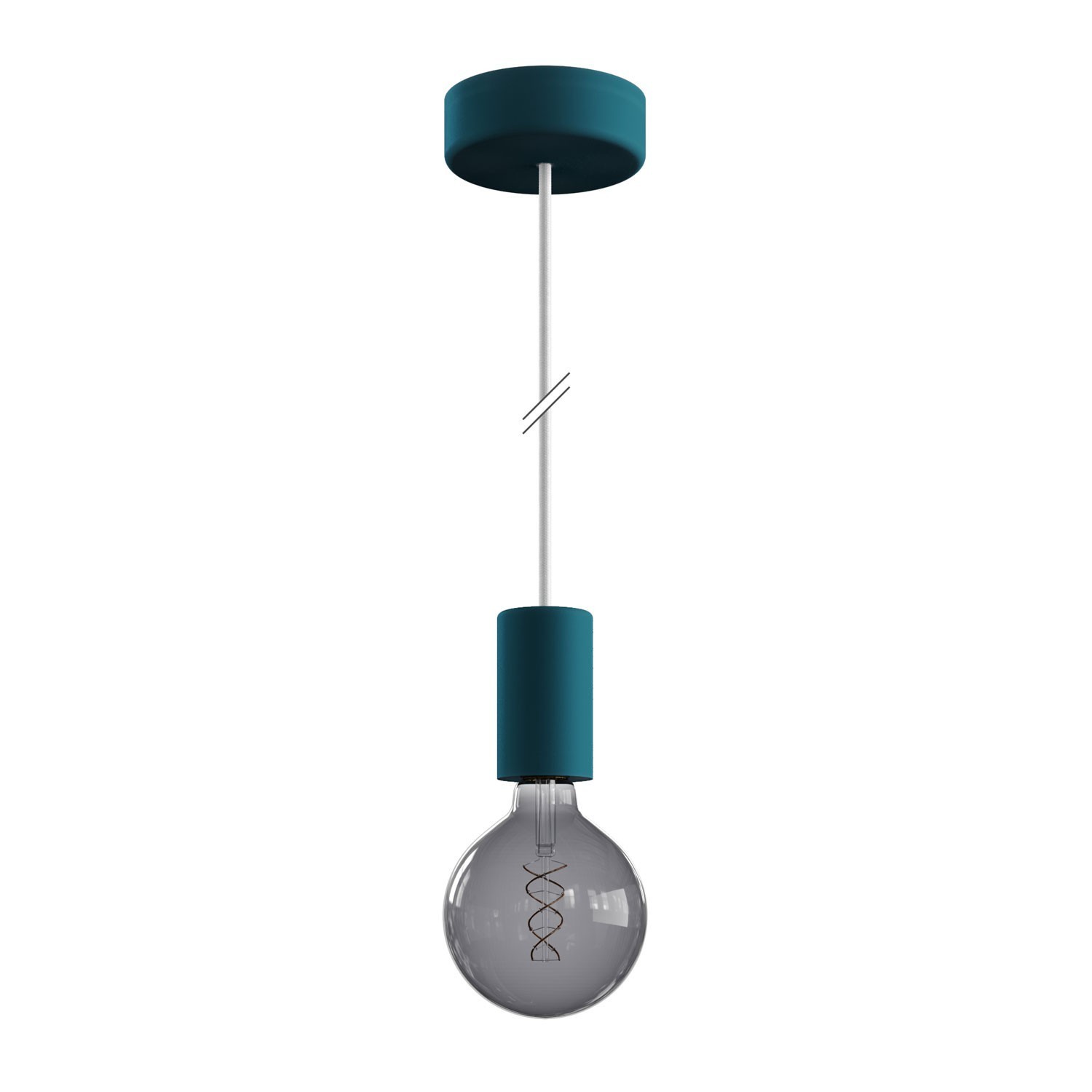 EIVA ELEGANT buiten hanglamp met textielkabel, siliconen plafondkap en E27 fitting IP65 waterproof