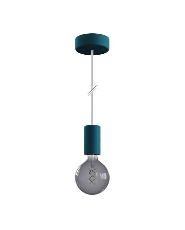 EIVA ELEGANT buiten hanglamp met textielkabel, siliconen plafondkap en E27 fitting IP65 waterproof