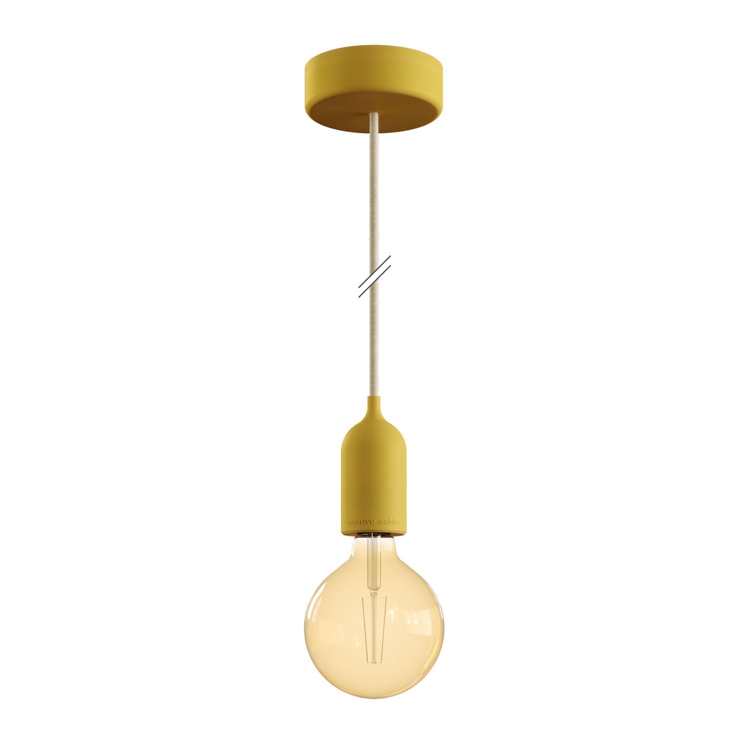 EIVA PASTEL Suspension d'extérieur avec 1,5m câble textile, rosace et douille en silicone étanche IP65