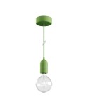 EIVA PASTEL buiten hanglamp met textiel buitenkabel, kleurrijke siliconen plafondkap en E27 fitting IP65 waterproof